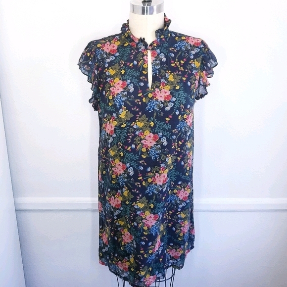Madewell x No.6 | Silk Floral Ruffle‎ Dress size 8 - Picture 5 of 14